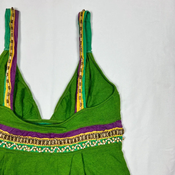 Y2K Beaded Babydoll Knit Tank Top - Picture 4 of 9